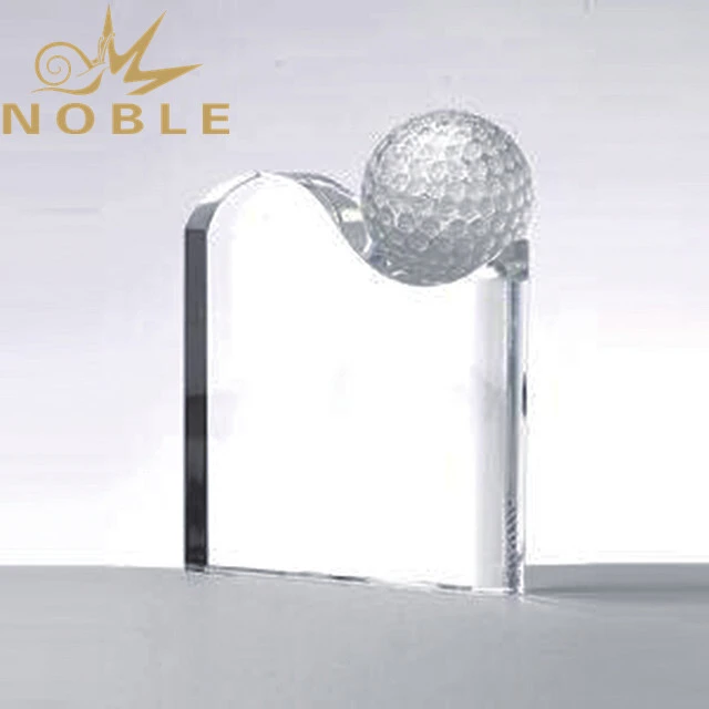 Free engraving custom sports crystal golf trophy 1