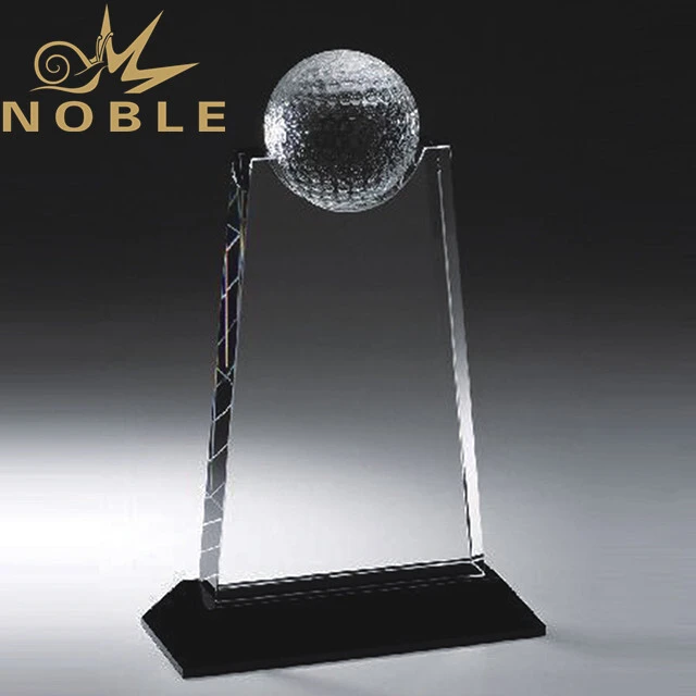 Noble custom design crystal golf trophy 1