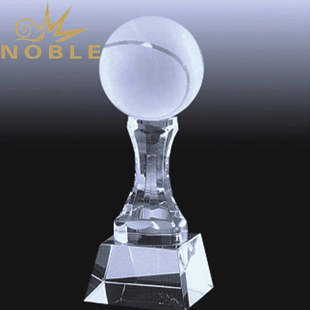 Noble custom sports crystal tennis trophy 1