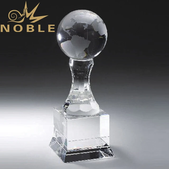 Customized crystal globe trophy wholesale 1