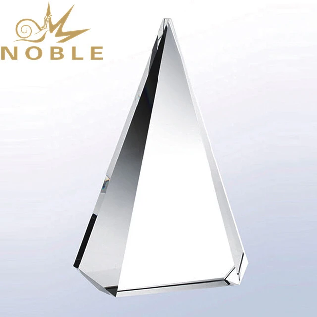 Noble high quality free engraving blank crystal pyramid award 1