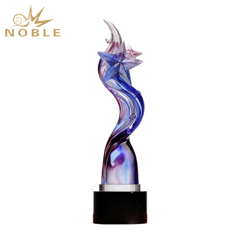 New Design Purple Colored Liu Li Star Trophy 1