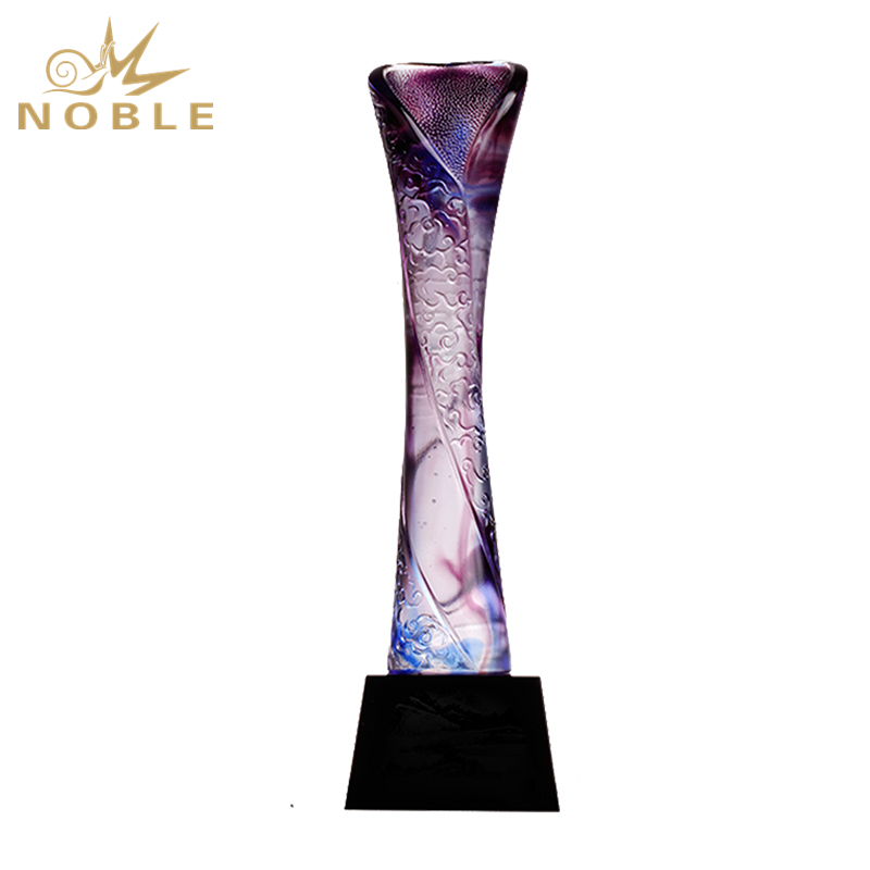 New Design Colorful Liu Li Tower Trophy 1