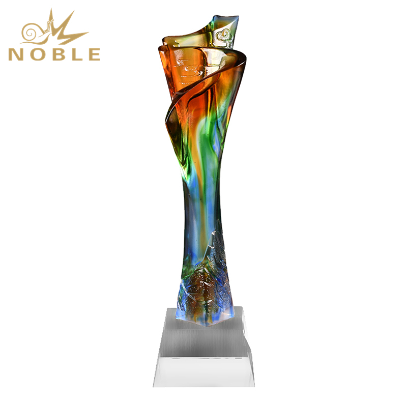 Wholesale Colorful Liu Li Trophy With Crystal Base 1