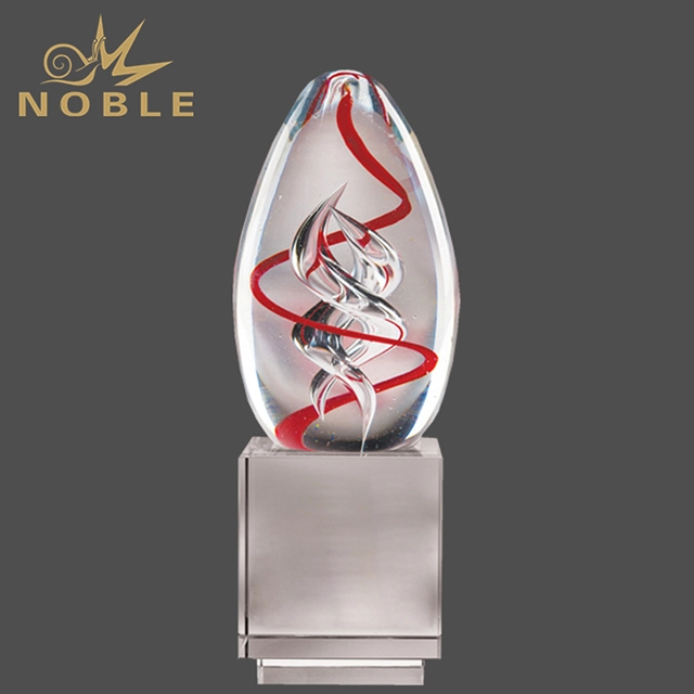 Wholesale Art Hand Blown Glass Trophy 1