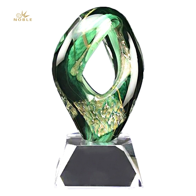 2019 Noble Hot Sale Sculpture Business Gift Art Glass Trophies 1