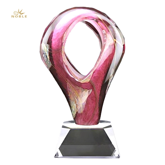 2019 Noble Custom Colorful Art Glass Awards Trophies As Souvenir Gifts 1