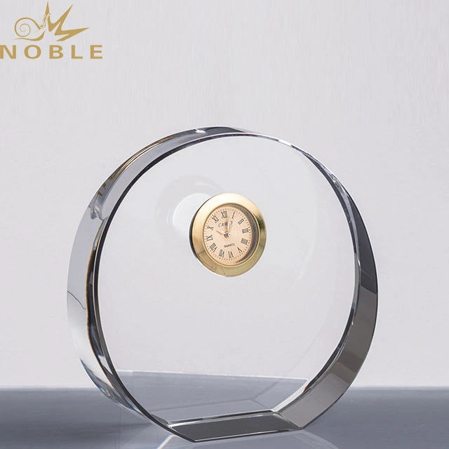 2019 Noble Custom Clock Crystal Award Souvenir Manufacturer in China 1