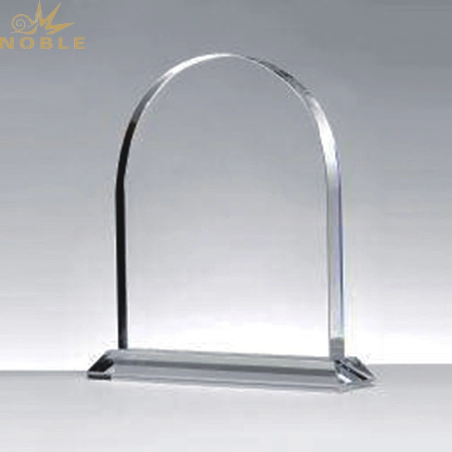 Retail Blank Clear Crystal Acrylic Trophy Award With Logo 1