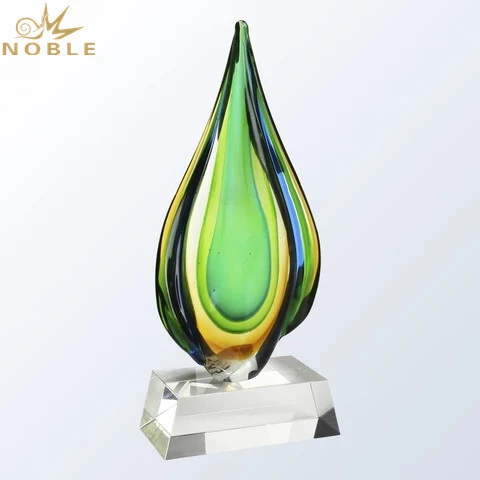 Hot Sale Newcome Blue Crystal Water Drop Trophy For Event Gifts 1