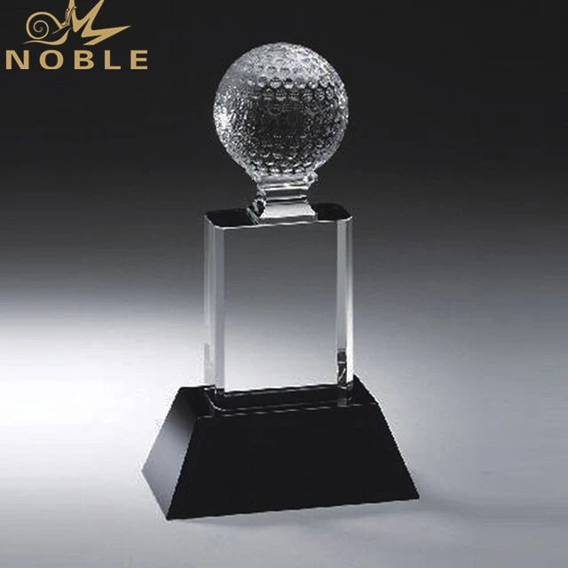 Personalized Golf Crystal Trophy Award With Black Base For Golf Club Tournament 1