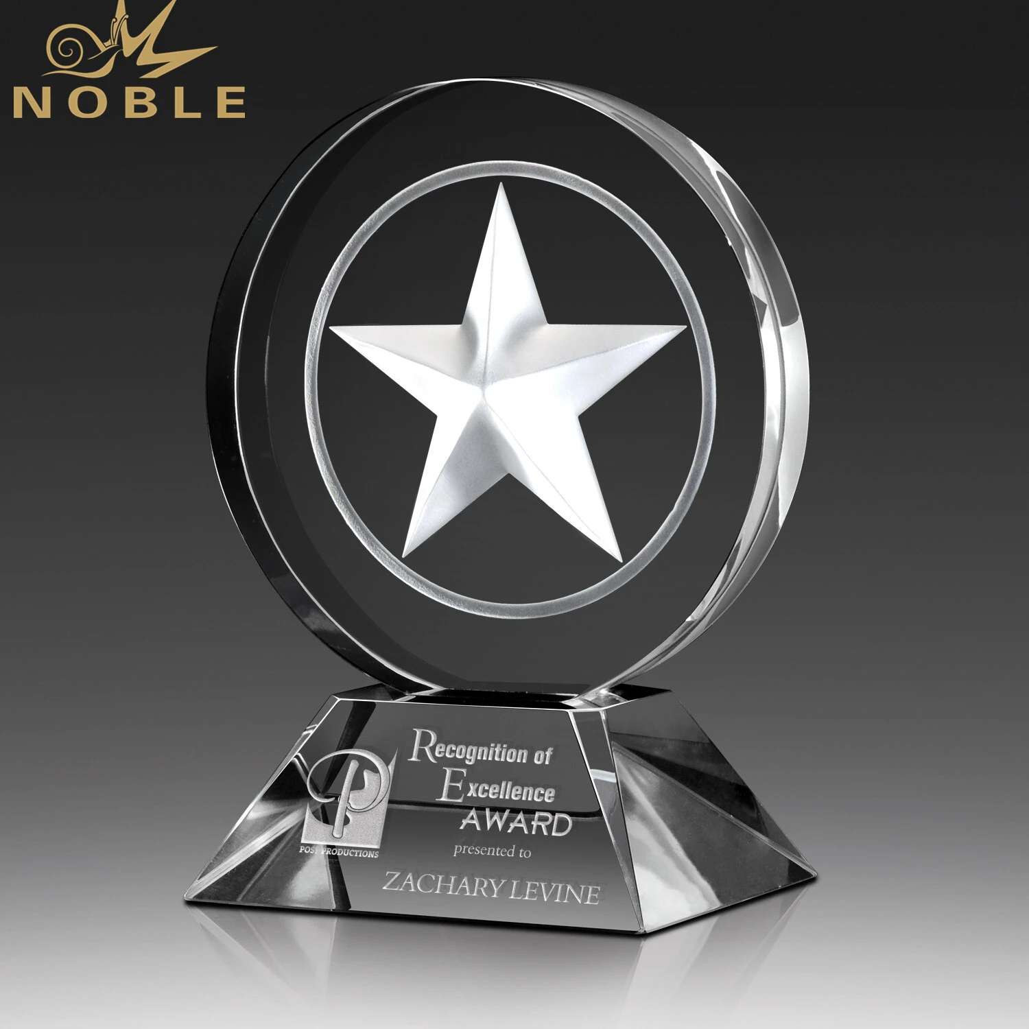 K9 Optical Crystal Star Customized Logo For Awards Crystal 1