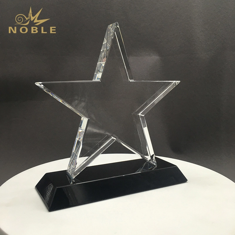 Custom Engraved Trophy Employee Gifts Crystal Star Trophy Awards 1