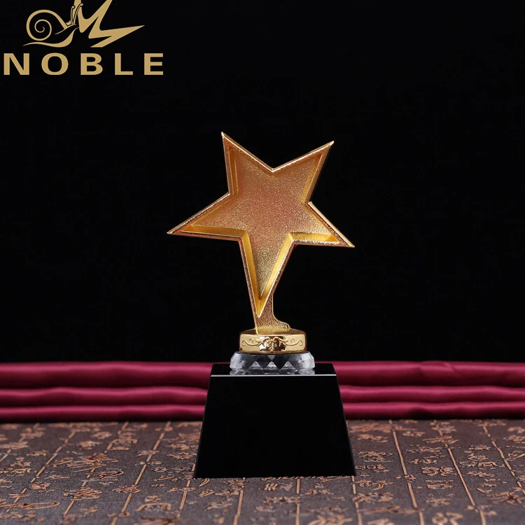 Gold Metal Star Trophy Crystal Award For President Souvenir 1