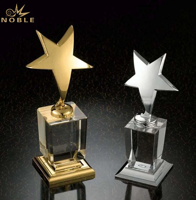 Cheap Blank Crystal Base Gold Metal Star Trophy Award Wholesale 1