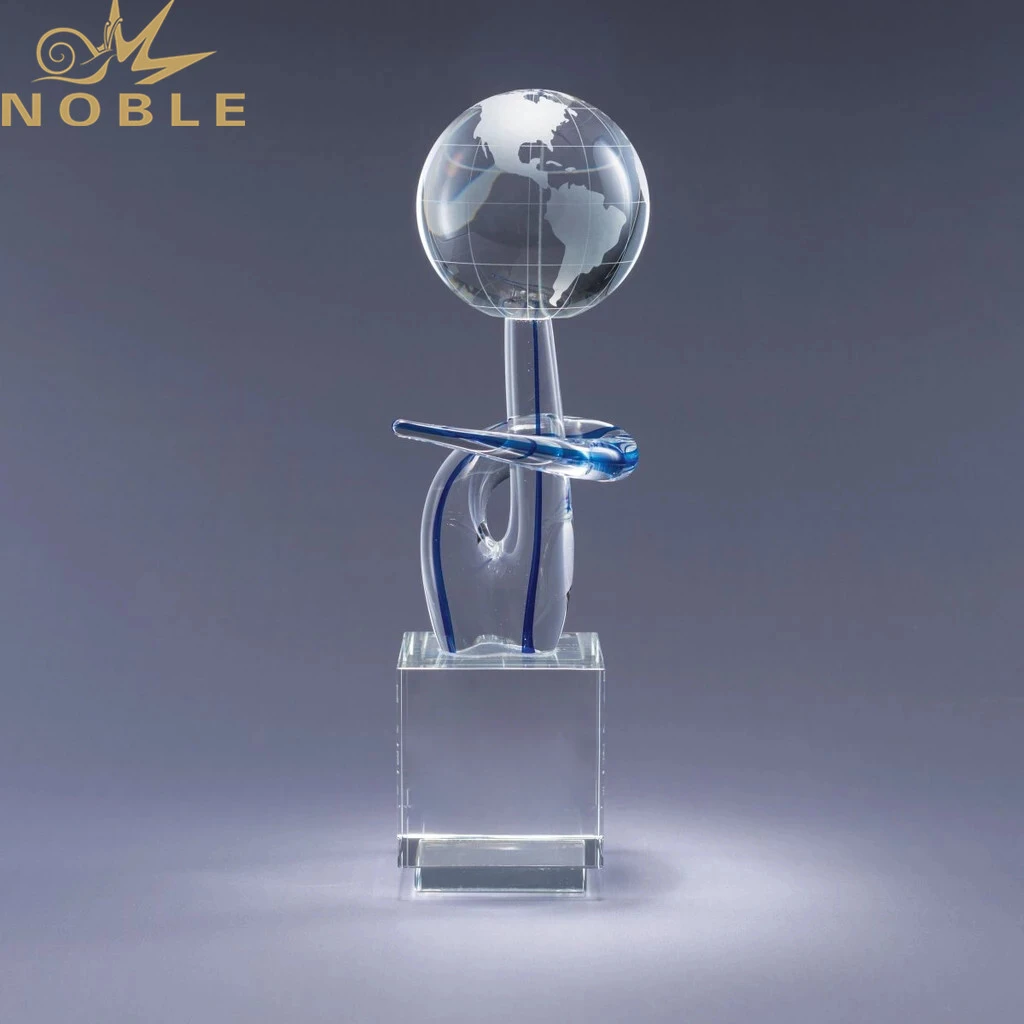 Crystal Globe with Black Base as Exhibition Award 1