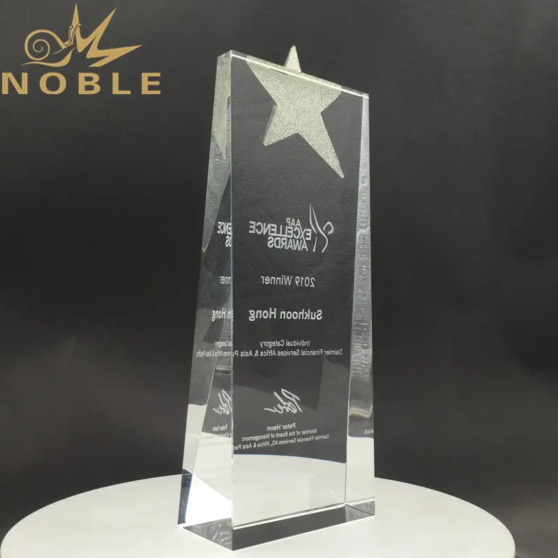 portable glass trophies free engraving premium glass customization For Gift 4