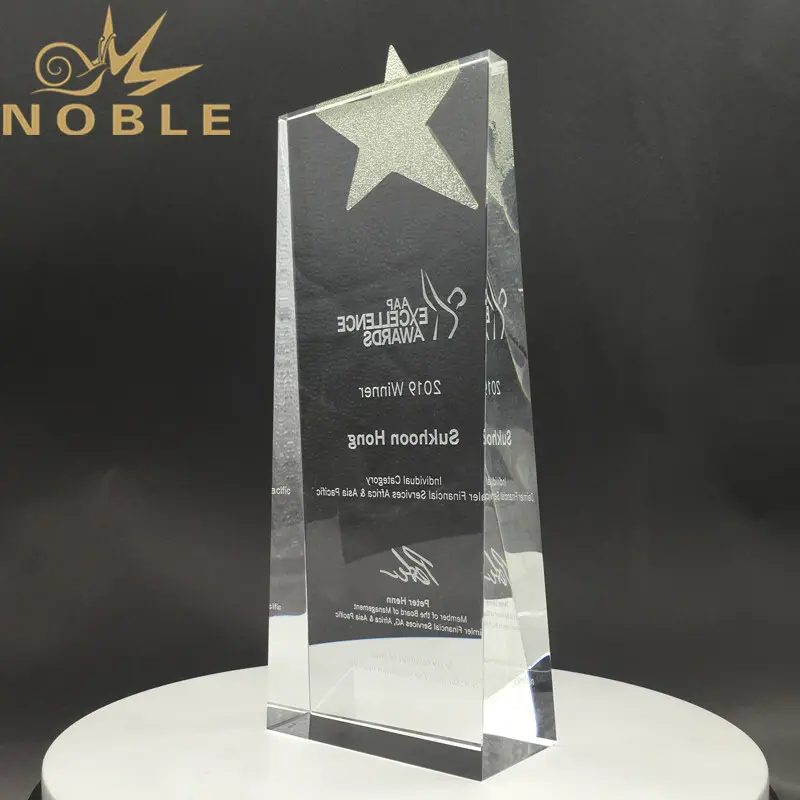 portable glass trophies free engraving premium glass customization For Gift 3