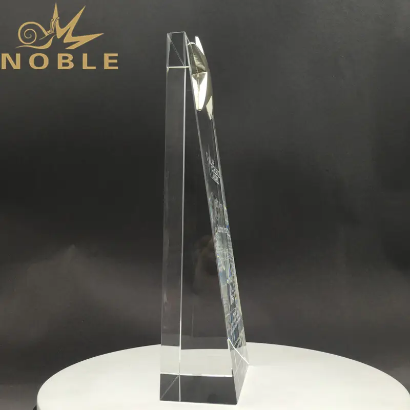 portable glass trophies free engraving premium glass customization For Gift 5