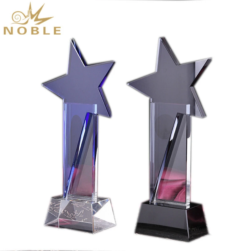 High Quality Clear Crystal Sports Trophy And Star Award 1