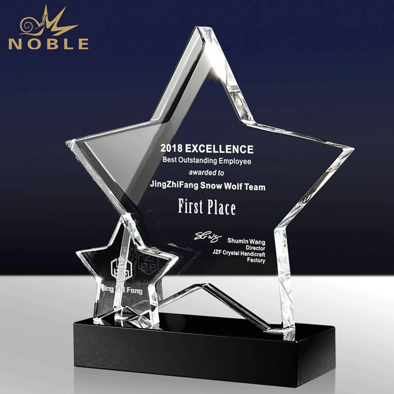 Customize K9 Trophy Wholesale Optical New Design Star Crystal Award 1