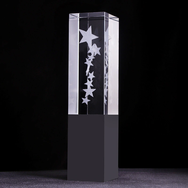 Clear Optic Crystal Star Trophy Crafts Awards 1