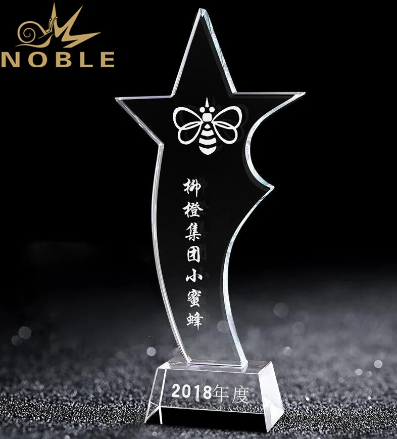 Free Engraving High Quality Crystal Star Trophy 1