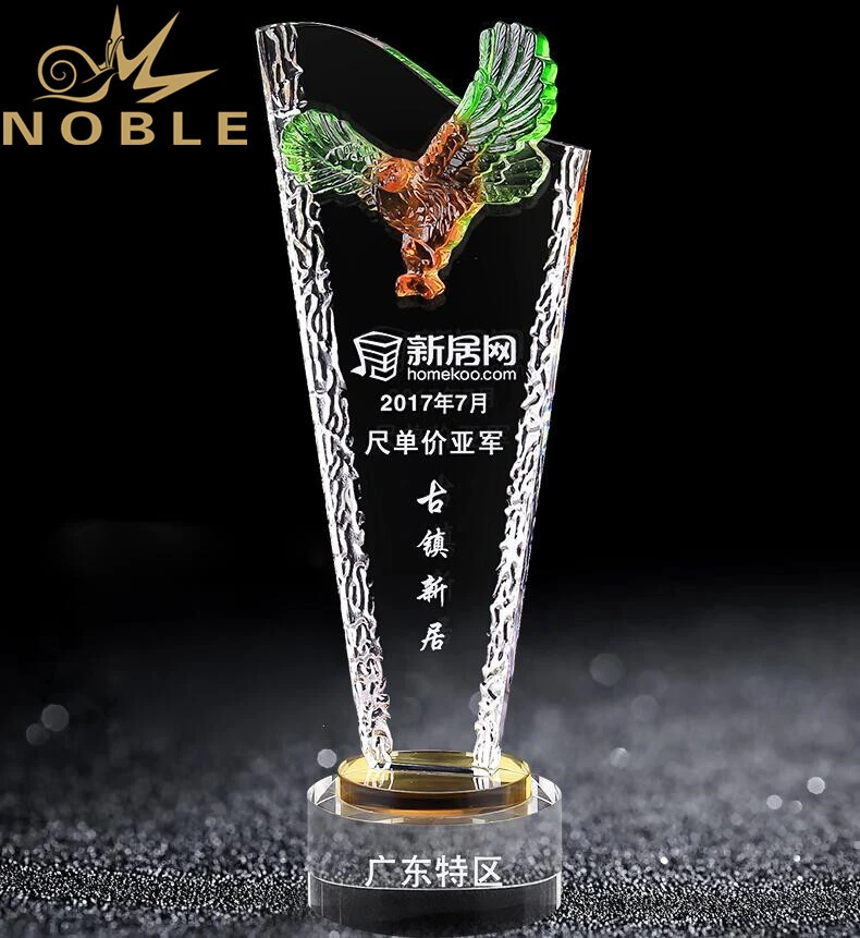 High Quality Custom Engraving Crystal Eagle Trophy 1