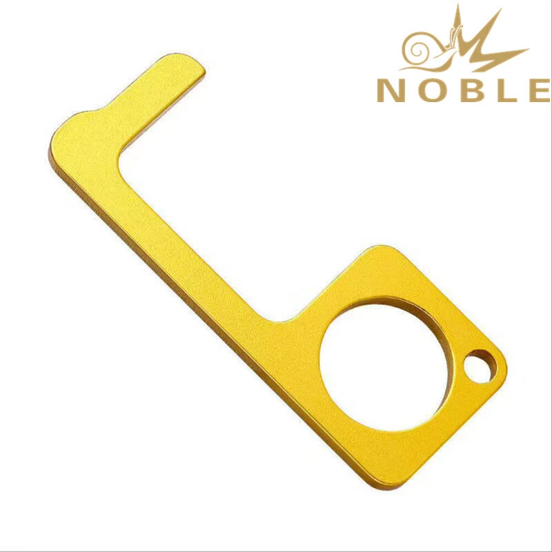 New Design Custom Zinc Alloy Keychain Door Opener Screen Touch Bottle Opener Multi-functional Contactless Tool 1