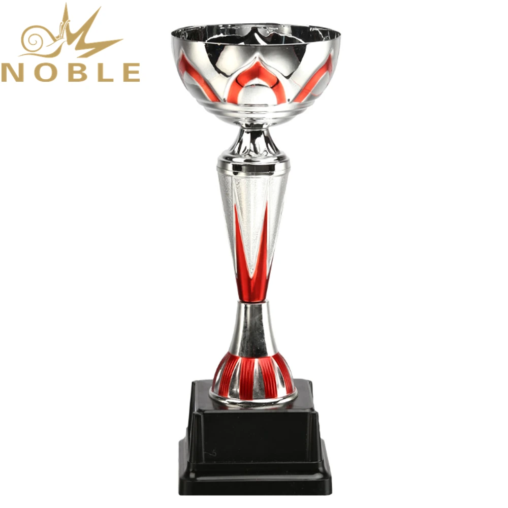 High Quality Silver Metal Cup Trophy with Red Design 1