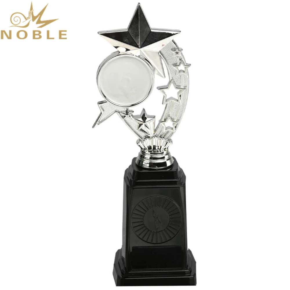 New Design Plastic Star Award with Your Logo Printed on Base 1