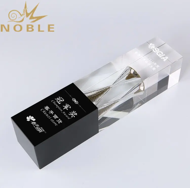 Noble Awards solid mesh personalized glass trophy bulk production For Sport games 2