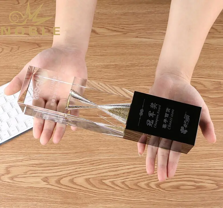 Noble Awards solid mesh personalized glass trophy bulk production For Sport games 3
