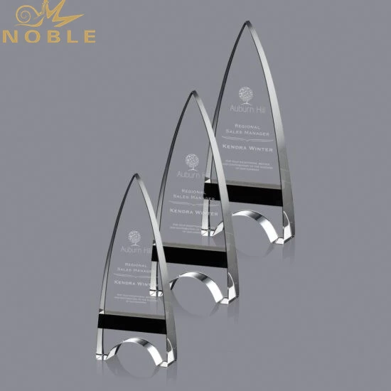 Noble Custom Minaret Crystal Obelisk Plaque Trophy with Your Engraving 1