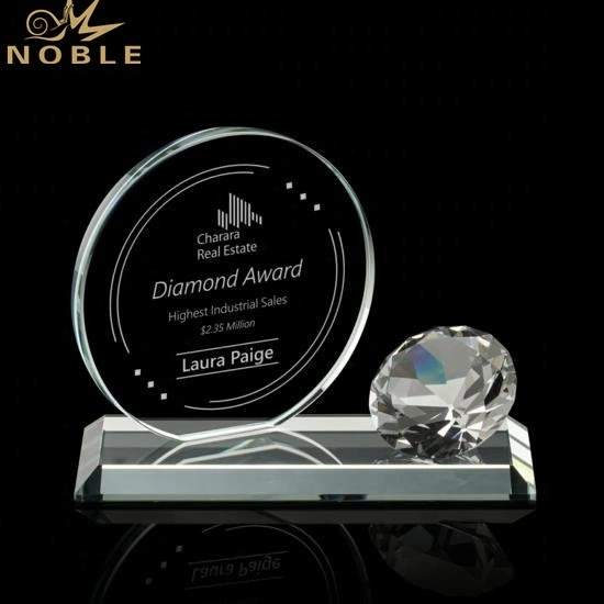 Noble New Design Custom Diamond Crystal Trophy Award 1