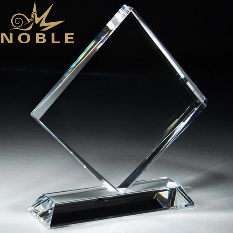 High Quality Exquisite Beveled Diamond Crystal Plaque Award 1