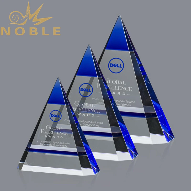 2020 New Design Albright Blue Crystal Pyramid Award 1