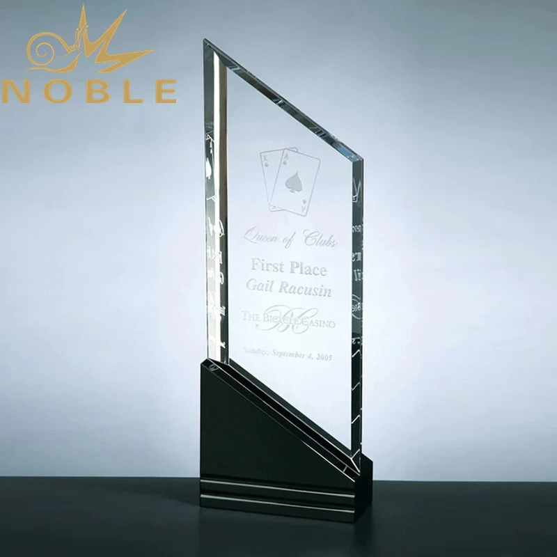 Exclusive Raising Sail Crystal Award with Black Crystal Base 1