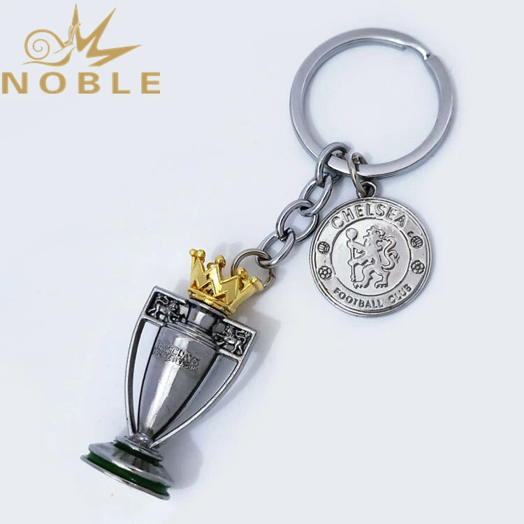 Football Fans Support Gifts Premier League Champion Trophy Metal Keychain with Chelsea Football Club Badge 1