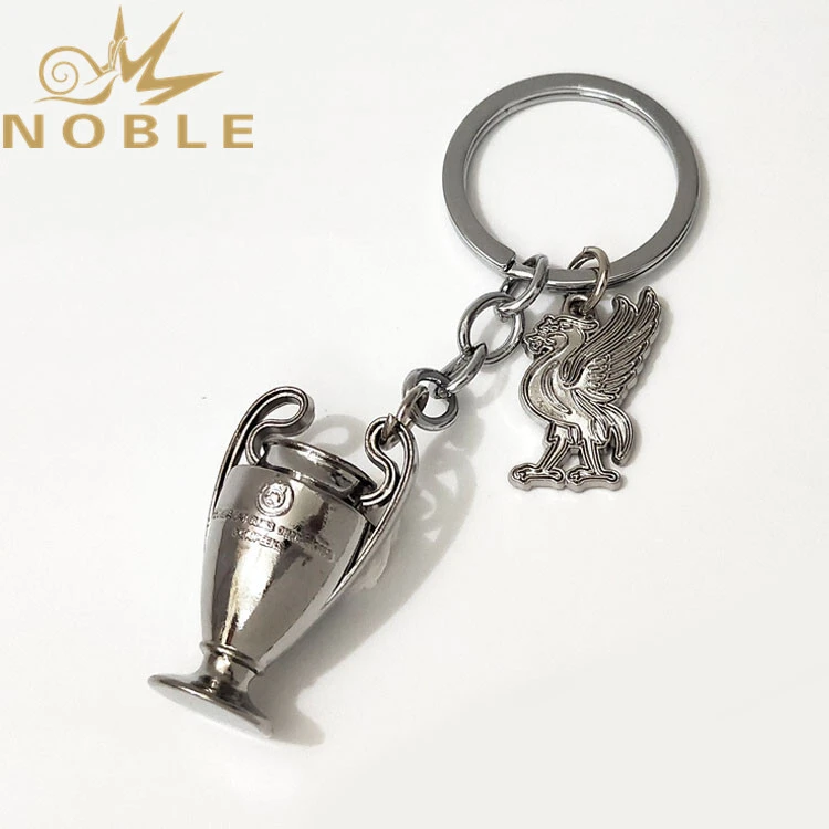 Football Fans Support Gifts UEFA Champions League Trophy Metal Keychain with Liverpool F.C. Club Badge As gift 1
