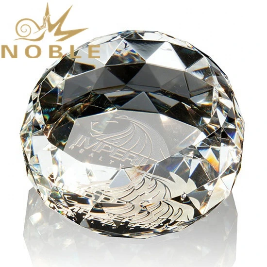 Noble Custom Diamond Facets Gem Cut Crystal Paperweight 1