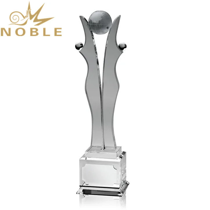 High Quality New Design Custom Optical Crystal Globe Award 1