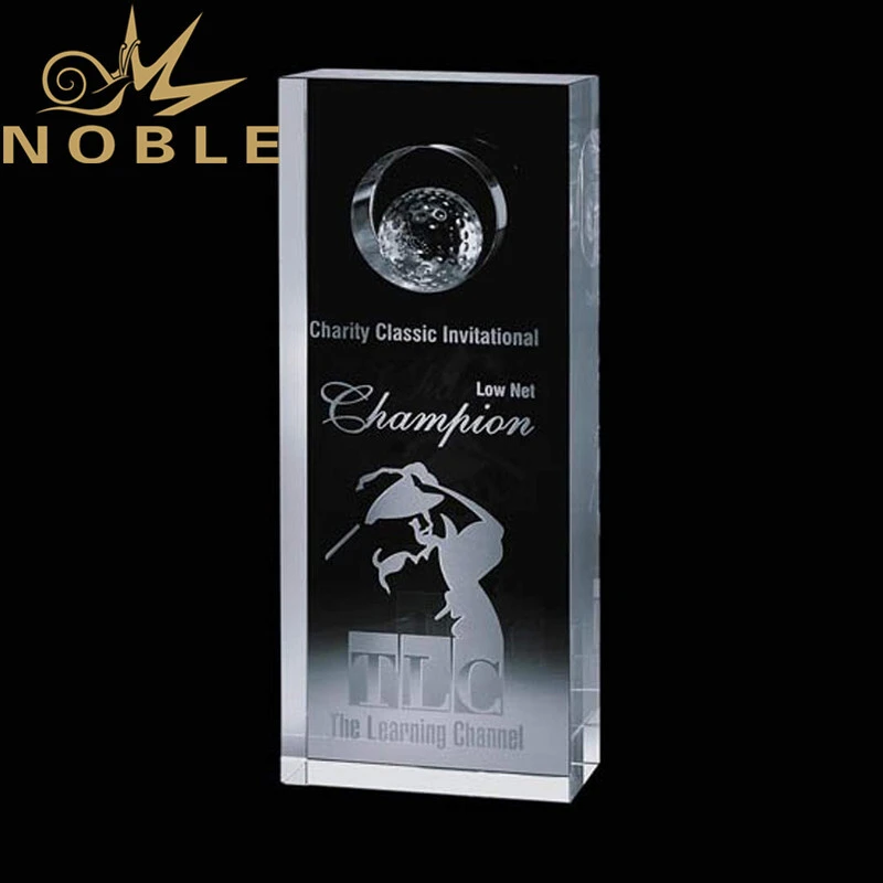 Noble Custom Sports Optical Crystal Golf Award 1