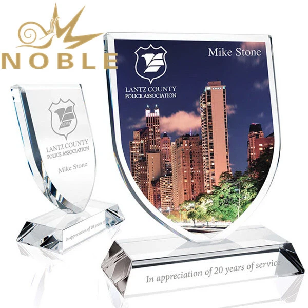 Custom UV Printing Crystal Shield Plaque Award 1