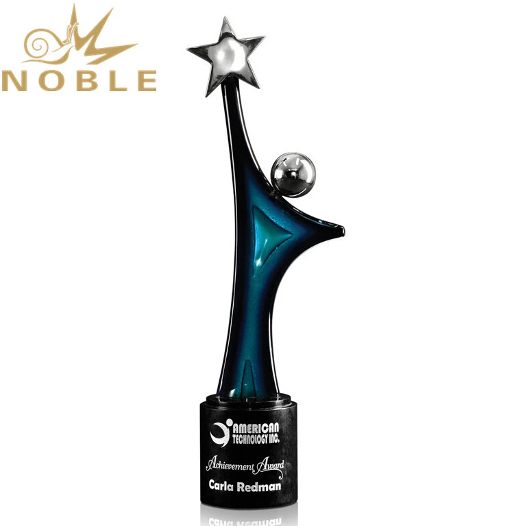 New Design Hand Blown Figurine Custom Art Glass Trophy 1