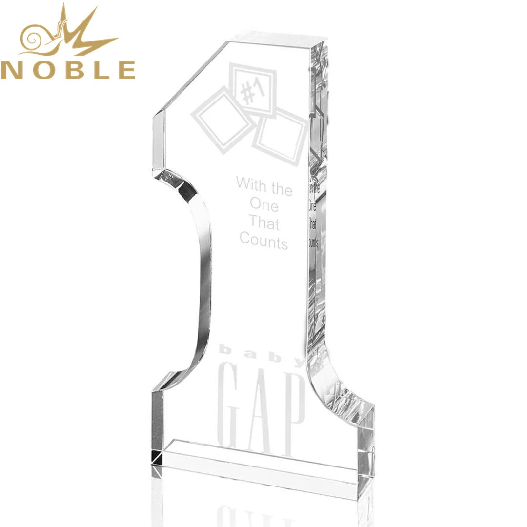 Free Engraving Custom Crystal Number Award for Winner 1