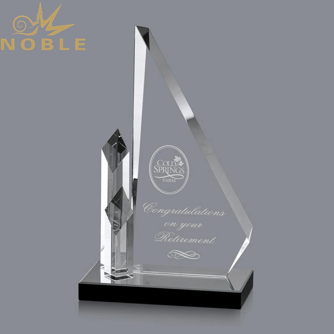 Spectacular Optical Crystal Custom Award with Crystal Pillars 1