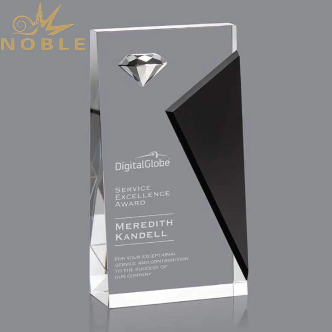 Noble Awards premium glass glass trophy award for wholesale For Awards 2