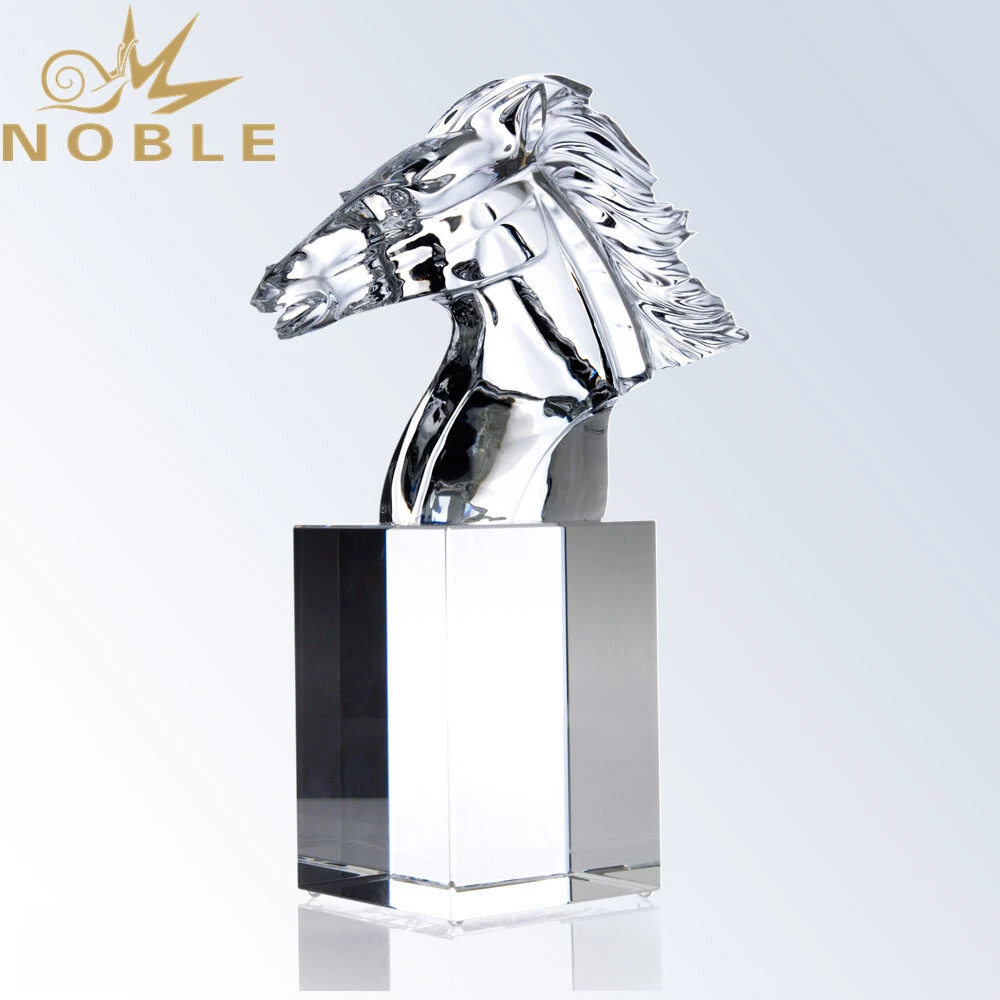 Noble High Quality Crystal Model Custom Crystal Horse Award 1