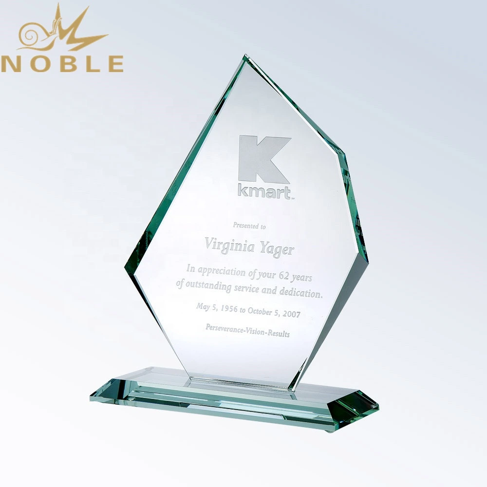 Custom New Design Blank Jade Glass Achievement Palque Award 1